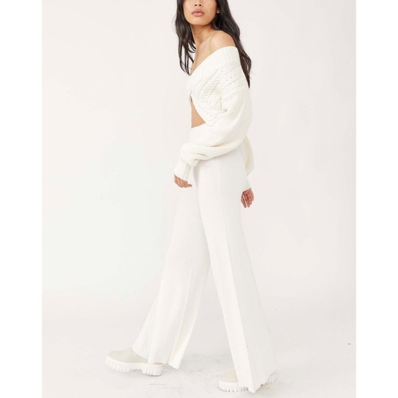 šLAST CHANCEš NWT Free People Emilie Sweater Set / White Whisper - Picture 2 of 9